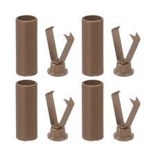 4Pcs Metal Shoe Lace Tips Shoelace Head Cylindrical Tip Cord Dark Coffee