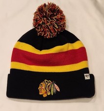 Chicago Blackhawks '47 Breakaway Pom Knit Beanie Hat - NHL Hockey