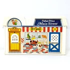 Vtg Little People "...Main Street" #2500 BARBER PET SHOP BILLBOARD White Panel