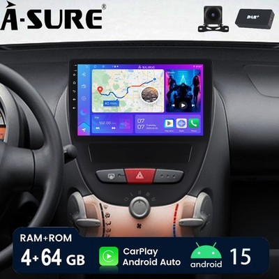 DAB+ KAM 4+64G Für Toyota Aygo Citroen C1 Peugeot 107 Autoradio Carplay RDS NAVI