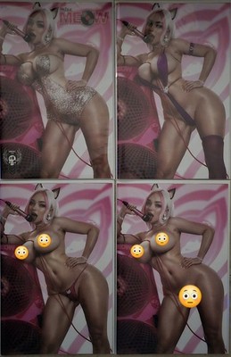 4 BOOK SET - Miss Meow #8 - Shikarii FULL N & NICE Variants - Merc Magazine