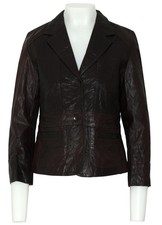 1990s Leather Blazer, Waist Panel Construction