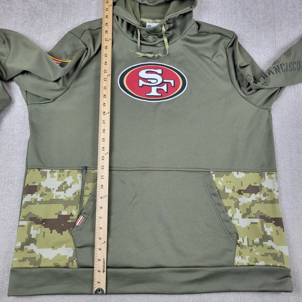 Sudadera con Capucha San Francisco 49er Salute to Service Hombres 2XL Verde Camuflaje Nike NFL Pullover Foto 4 de 4