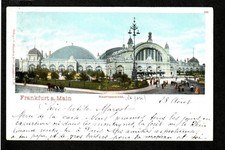 Postcard Frankfurt am Main - Hauptbahnhof - Blankenberge / France 1902