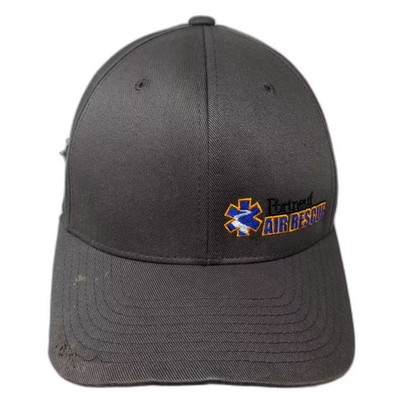 Flexfit Baseball Cap Gray Blue Portneuf Air Rescue Embroidered Hat Size M Fitted