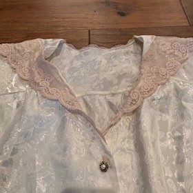 Vintage 80s 90s Colesce Couture Lingerie Romantic Lace Nightgown, Large, USA