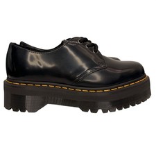 Dr. Martens Quad Black Leather Platform Derby shoes 1461 Unisex M 8 / W 9