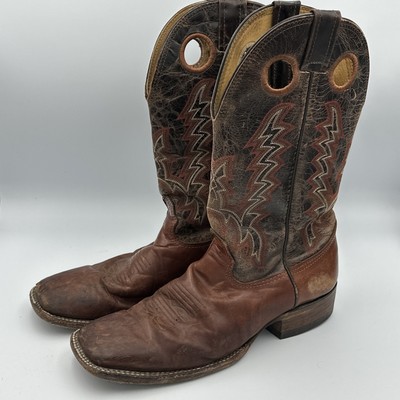 Cavenders Boots Mens 9 D Ostrich Leather Brown Square Toe  display picture 2