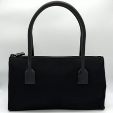 Borsa a tracolla vintage anni 90 archivio Miu Miu cotone tela manico gomma mano