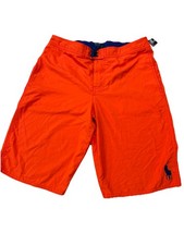 Polo Ralph Lauren Boys Swim Trunks XL 18-20 Orange Blue Pony Logo Board Shorts