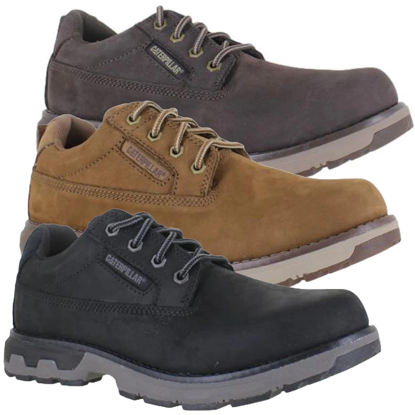 Mens Caterpillar Persue Low Casual Lace Up Leather Trainer Shoes Sizes 6 to 12