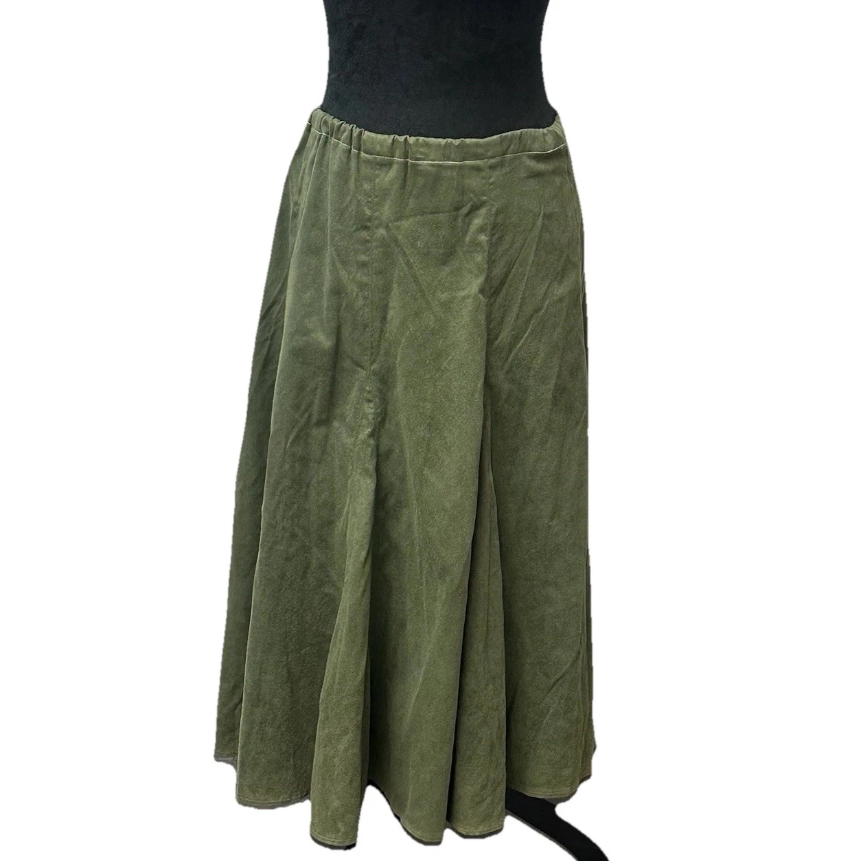 Maxi Skirt Boho Pleated Garden Fairy Whimsical Renaissance Fair Elastic Pull On