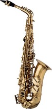 STAGG Eb alto saxophone, hand-engraved bell, with soft case