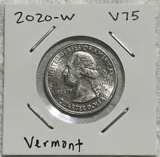 2020 W Marsh Billings Rockefeller Vermont V75 Privy Mark West Point Quarter-RARE