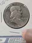 1958-D Franklin Half Dollar 90% Silver Coin