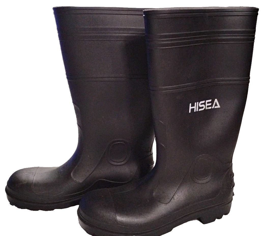 Steel Toe Rain Boots Waterproof Fishing,hunting, Work Boots Size 11-12