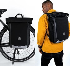 Johnny Urban 'Phil' 2-in-1 Backpack Bike Pannier Bag Black 