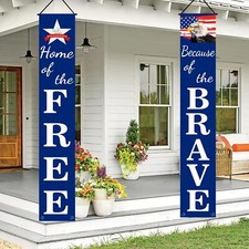 4th of July Decorations Patriotic Decor Pre-assembled red, blue, white
