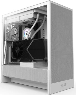 NZXT H5 Flow 2024 Midi Tower ATX Gehäuse weiß mit Sichtfenster