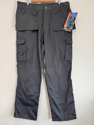 Tuffstuff Arbeitshose Herren Größe W38 L34 grau Holster Kniepolstertaschen Cargo