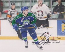 Swift Current Broncos Tyler Steenbergen Signed Autographed 8x10 WHL Photo COA 