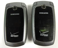 Lot of 2 - Samsung SCH-U410 - Black and Silver ( Verizon ) Cellular Phone - READ