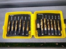 Titanium Combination Drill Tap Bit Set 13PCS SAE  Metric Tap Bits Screw Thread