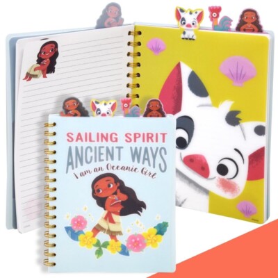 Disney Moana Tabbed Spiral 96pg Journal.