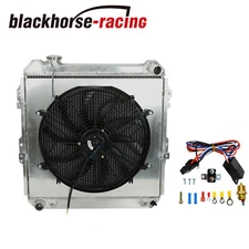 Radiator 3 Row+Shroud Fan+Thermostat Relay Kit For 1988-95 Toyota 4Runner Pickup