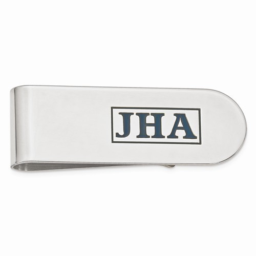 Porte-billets Personnalisable Plaqué Or Et Argent - Lettres émaillées, Monogramme, Neuf