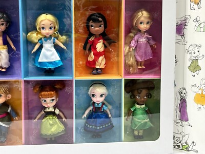 Disney Store ANIMATORS Collection Princess Mini Doll Figure Set of
