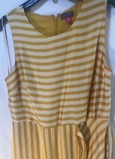 Vince Camuto Striped Tie-Side Dress Amber Sun Size 12