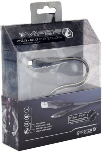 Gioteck TX-Viper Anti-Twist Break-Away kabel ładujący USB do kontrolera PS4 Xbox One - Zdjęcie 1 z 3