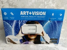 Art+Vision Virtual Reality Headset Bluetooth  With Bluetooth Remote Smart Phones