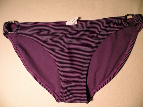 Fondo de bikini Converse One Star rayas púrpura y negro talla grande L juniors - Imagen 6 de 6