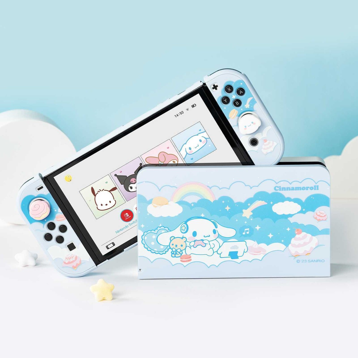 Sanrio Case Nintendo Switch/OLED Screen Film Dust Cover Cinnamoroll - Main Image