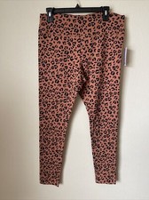 Wild Fable Women  s Brown Animal Print High Rise Slim Leggings s XL