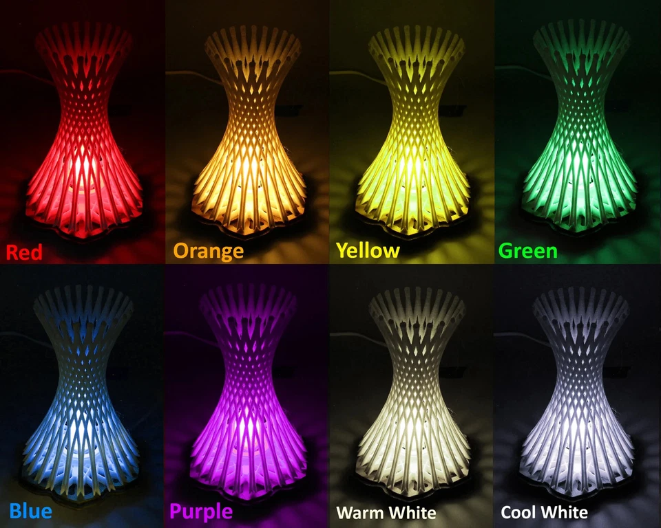 Lámpara de acento impresa en 3D corazón humano - luz LED - base de madera real - cuerpo de anatomía Foto 3 de 4