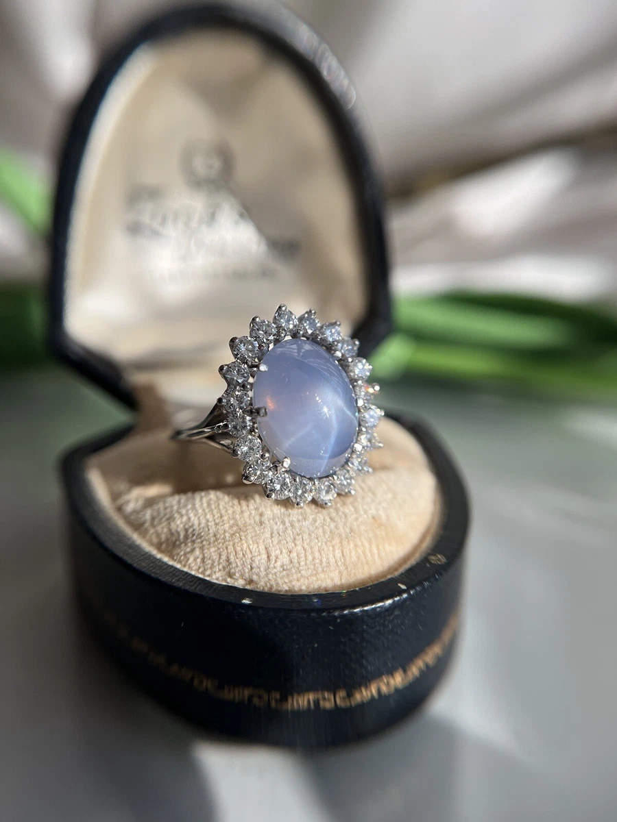 Kate Middleton engagement ring with blue star sapphire