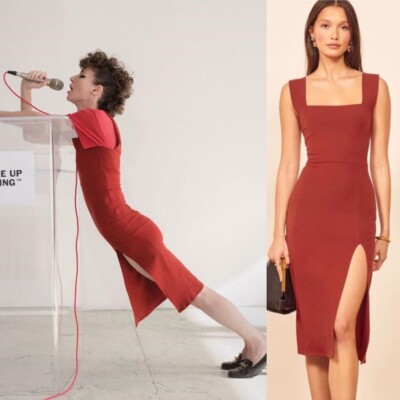 cassi knit dress petite NEW Cassi Knit Midi Dress Terracotta Red size M #D7039