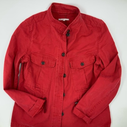 Gap Mens Shirt Jacket Red Waist Length 