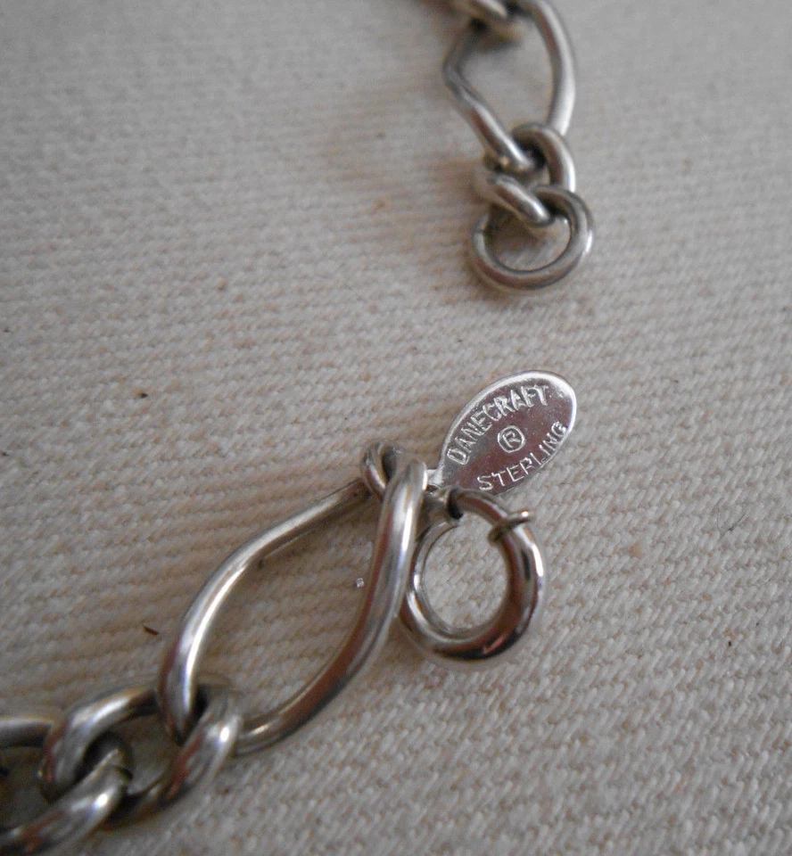 Vintage Sterling Silver Danecraft Link Charm Bracelet   299114 - Image 3 of 4