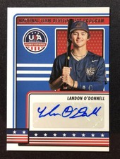 2023 USA Baseball Stars & Stripes Landon O'Donnell Auto Card #NTDP-LD