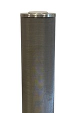 Hydro-Genics  Stainless Steel Cleanable Filter, 20" length, 4.3"OD, 100 micron