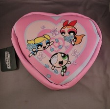 Powerpuff Girls Heart Shape Zipper Bag Blossom Bubbles Buttercup Lunch Makeup