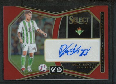 2023-24 RODRI SANCHEZ auto panini select la liga pitchside signatures red