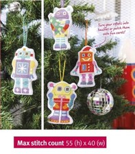 CHRISTMAS ROBOTS  CROSS STITCH PATTERN ONLY    EK - RWV