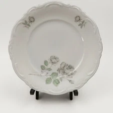 Mitterteich China MYSTIC ROSE Salad Plate Platinum Trim Scalloped Edged Germany