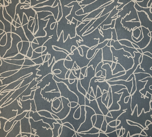 Avril in Storm BTY Richloom 100% Cotton 54" Wide / Natural Background - Picture 1 of 2