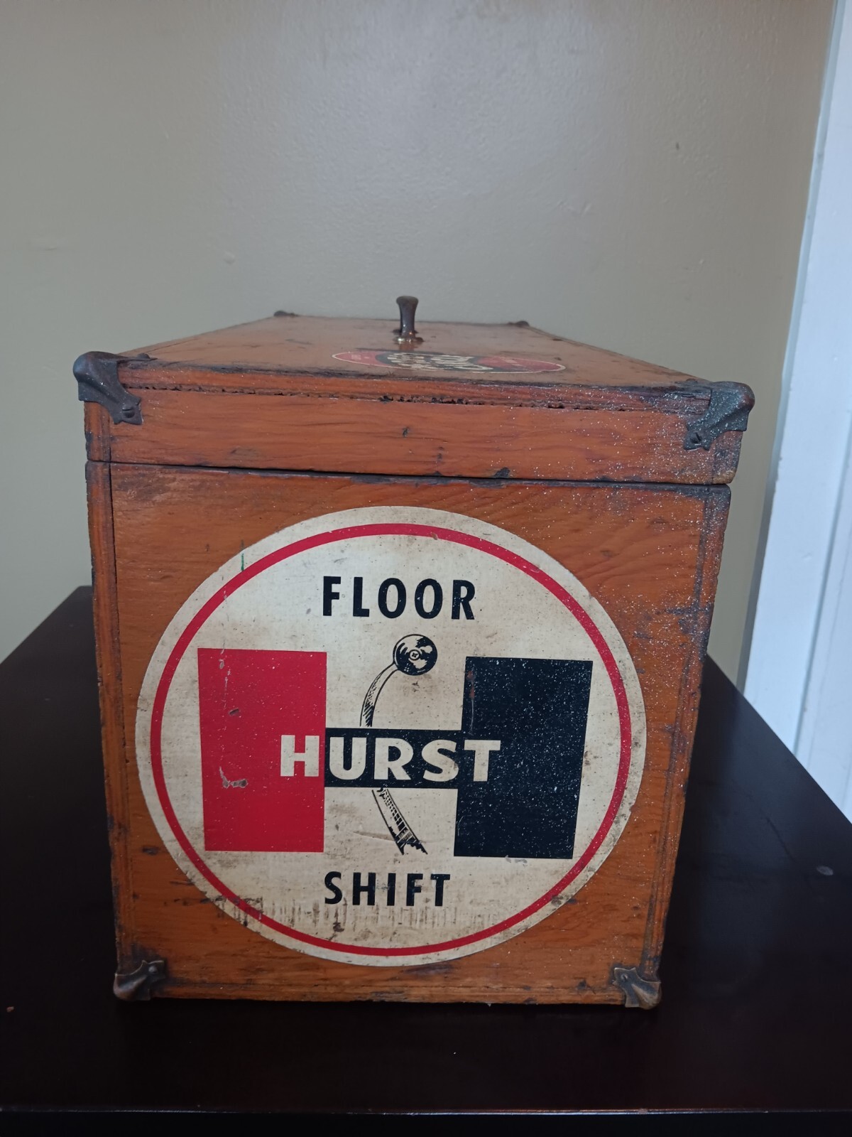 1960s Vintage Wood Tool Box Car Parts Stickers Champion Offenhauser